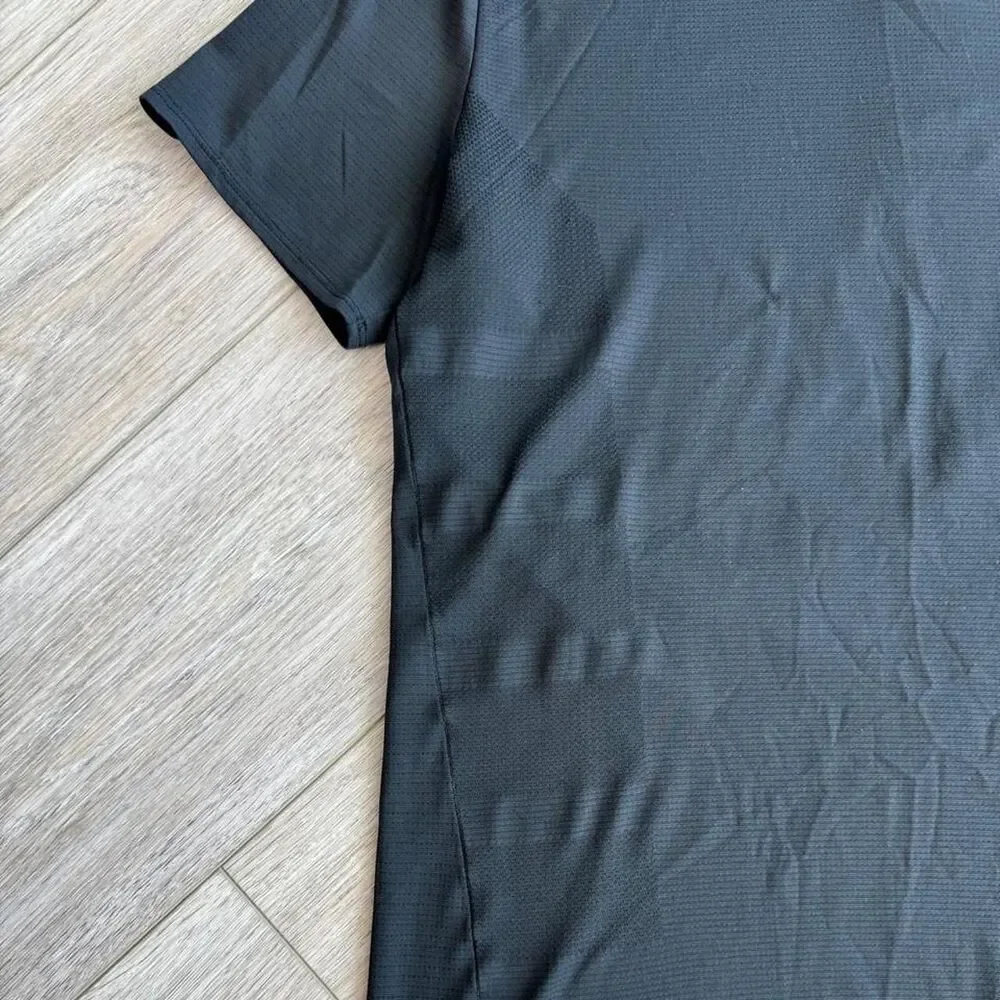 Adidas Men's Black and Navy T-shirt